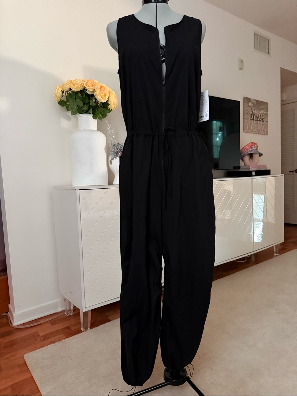 Athleta Flex Jumpsuit L Black Certified B Corp NWT